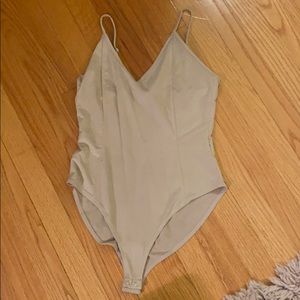 Tan suede bodysuit